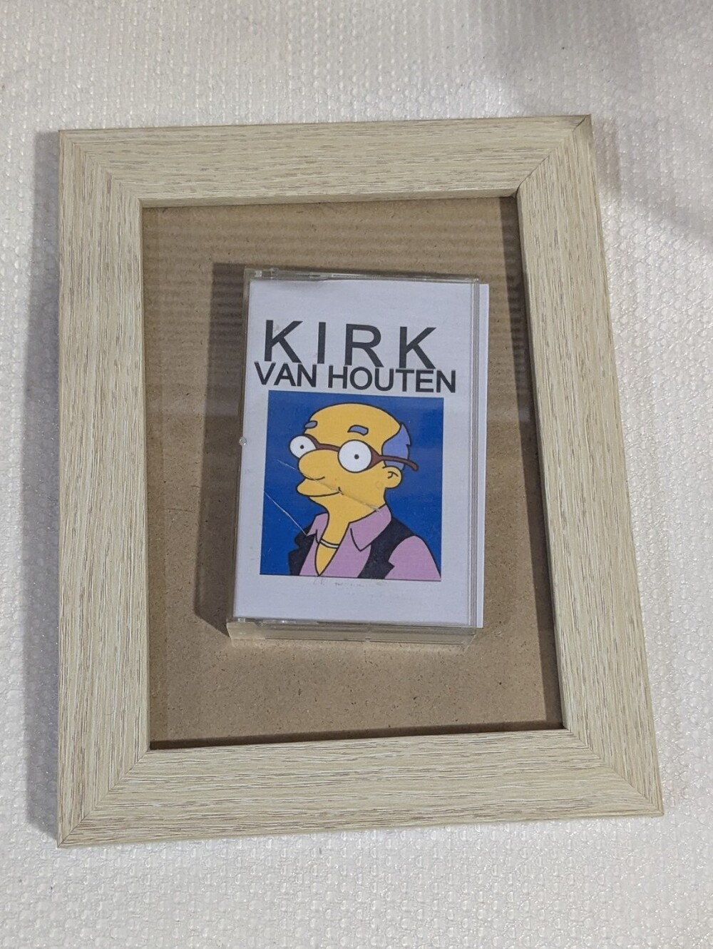Kirk Van Houten Framed Art Print - Beige Frame, Blue Accent